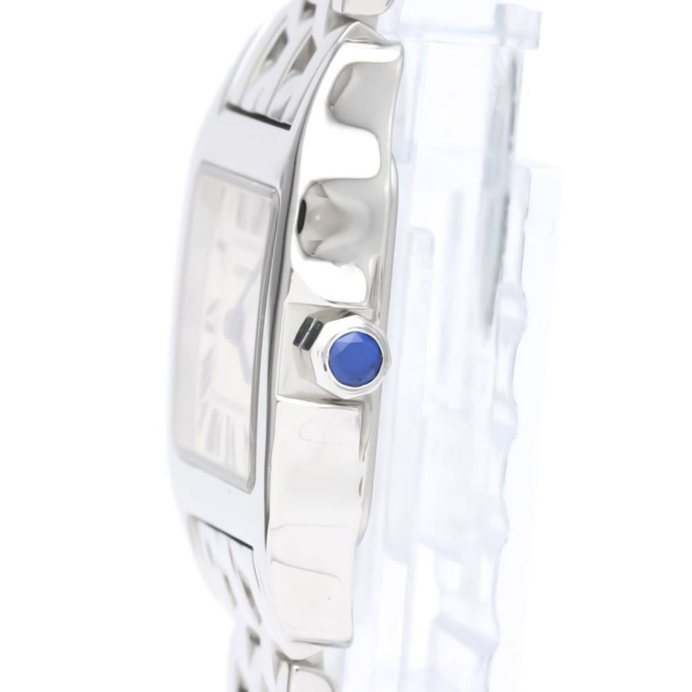 Polished CARTIER Santos Demoiselle Steel Quartz Ladies Watch W25064Z5 BF553113 - Picture 4 of 8